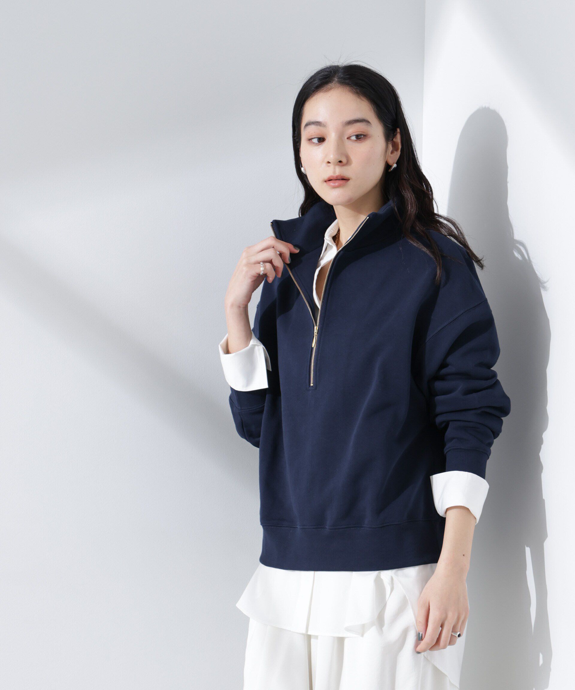 nano･universe「ハーフジップスウェットトップス」|Tシャツ・カットソー|