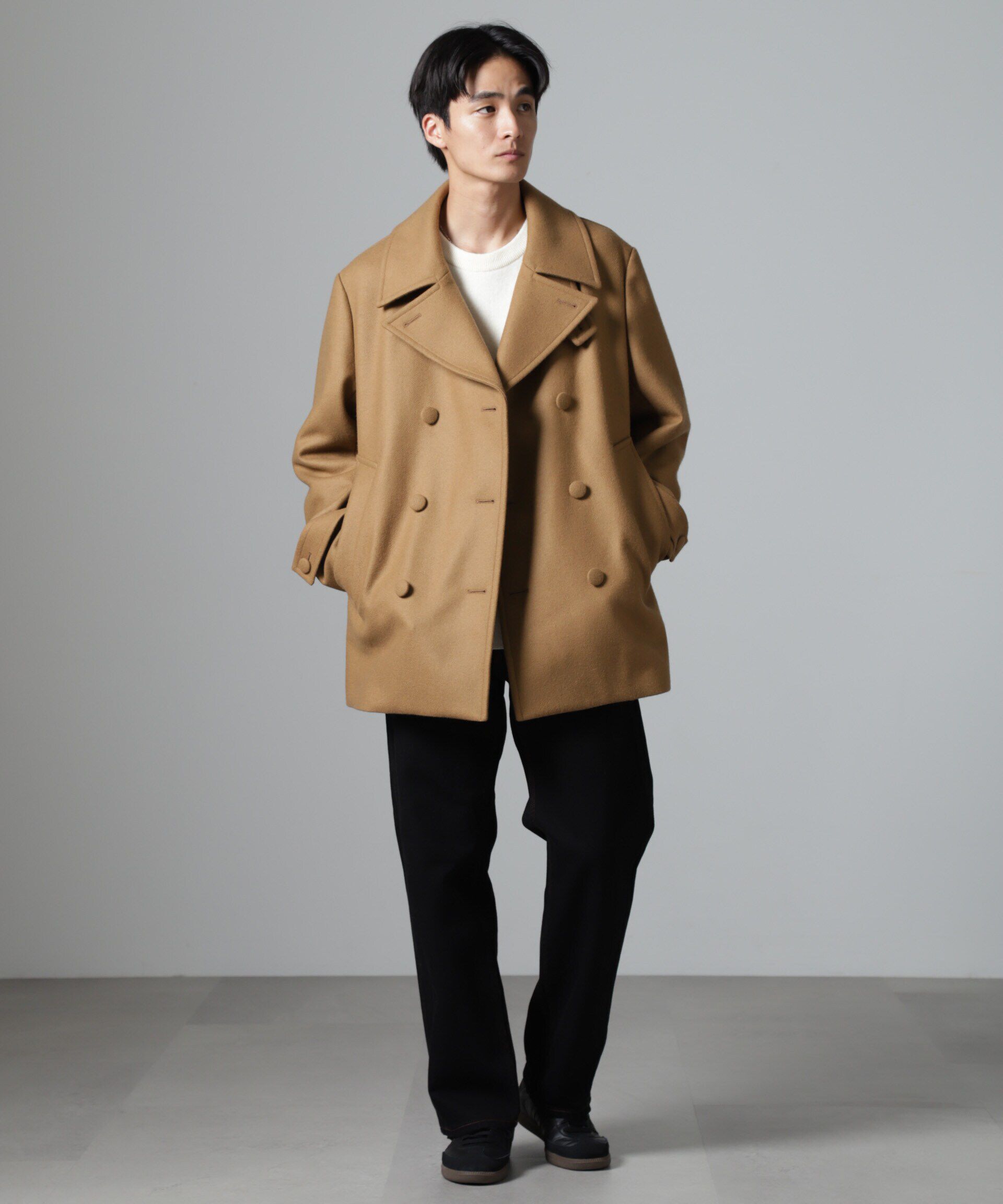 nano･universe「ハードプレスメルトンボルドフィットメルトンピーコート」|その他|