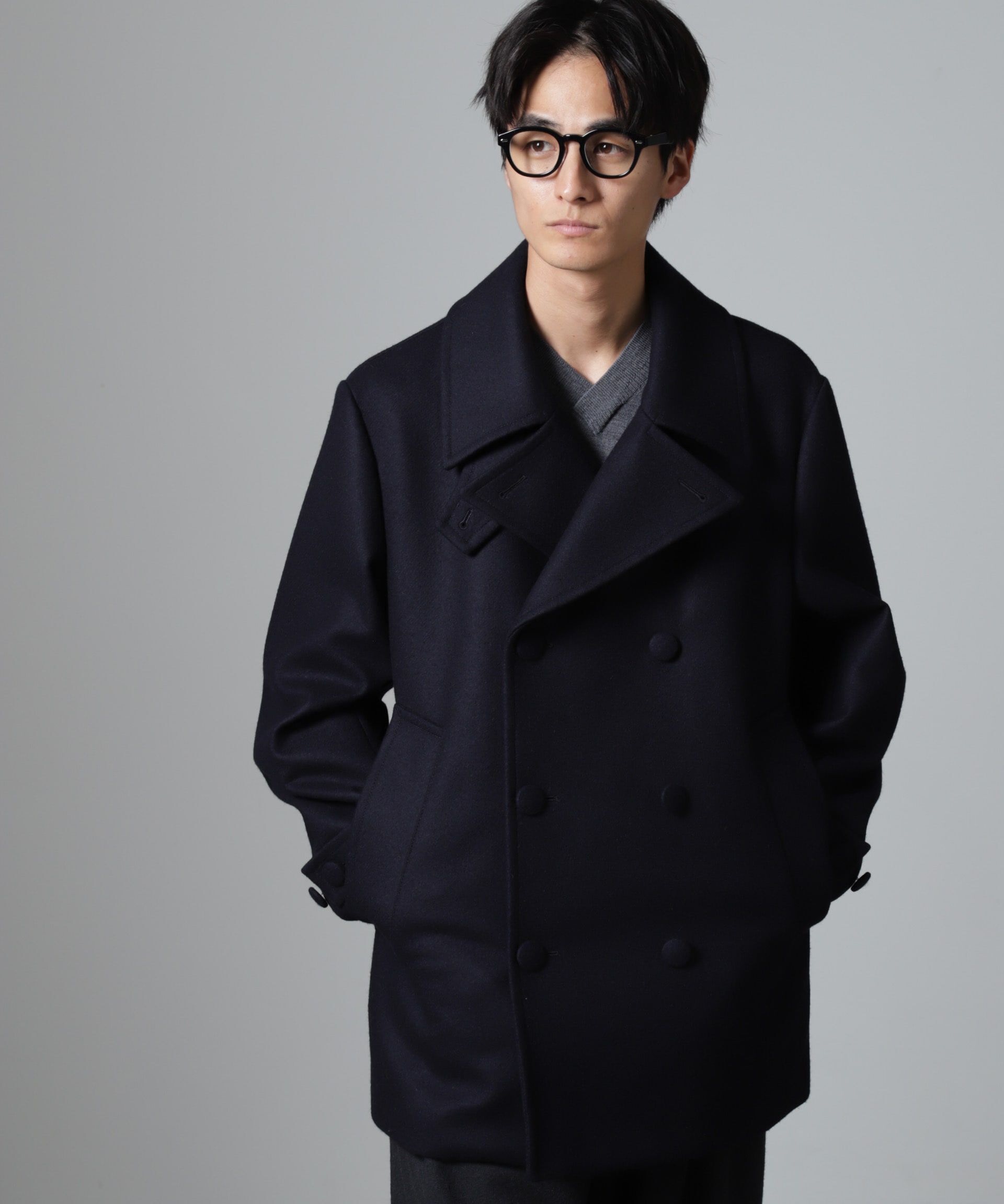 nano･universe「ハードプレスメルトンボルドフィットメルトンピーコート」|その他|