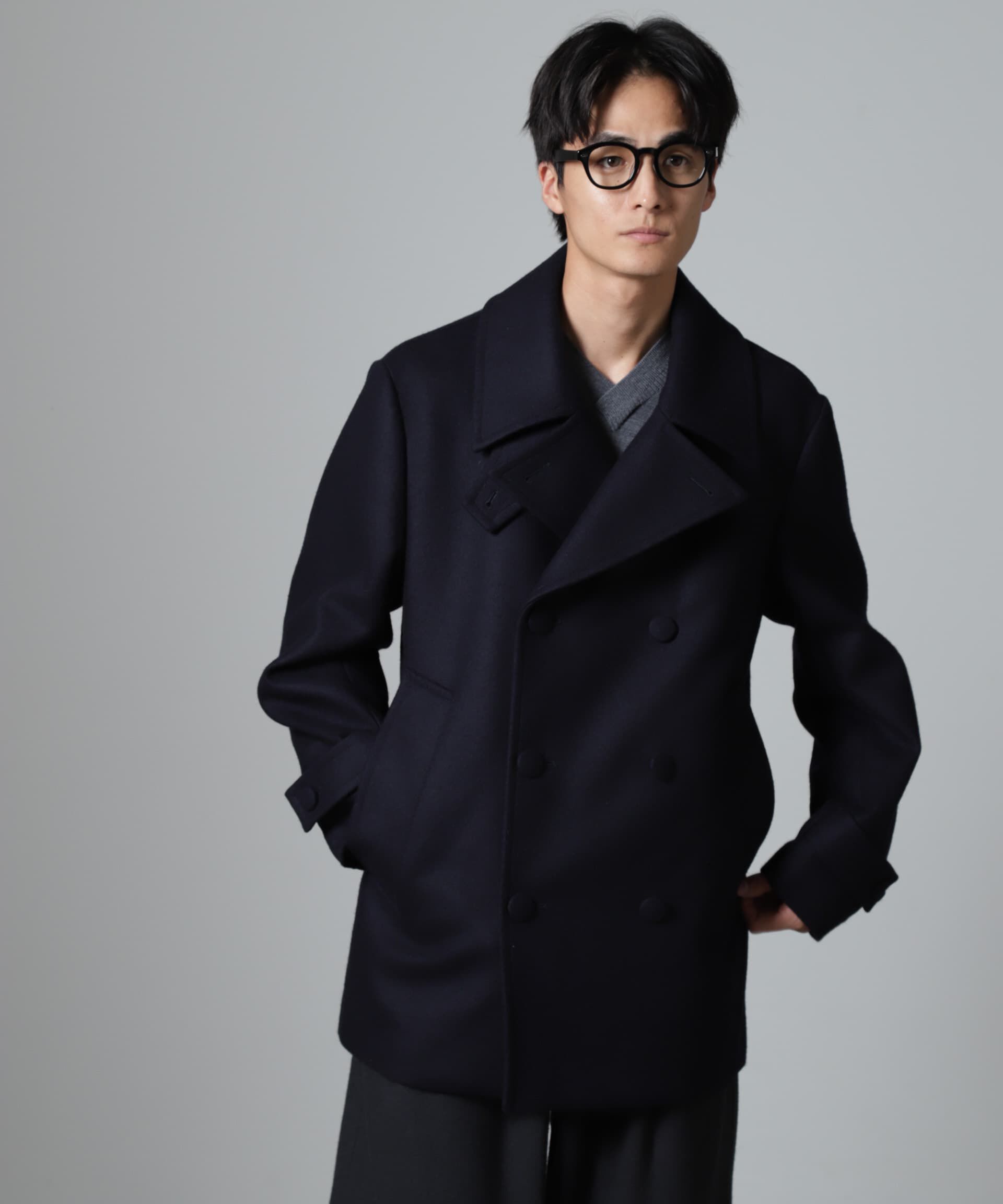 nano･universe「ハードプレスメルトンボルドフィットメルトンピーコート」|その他|