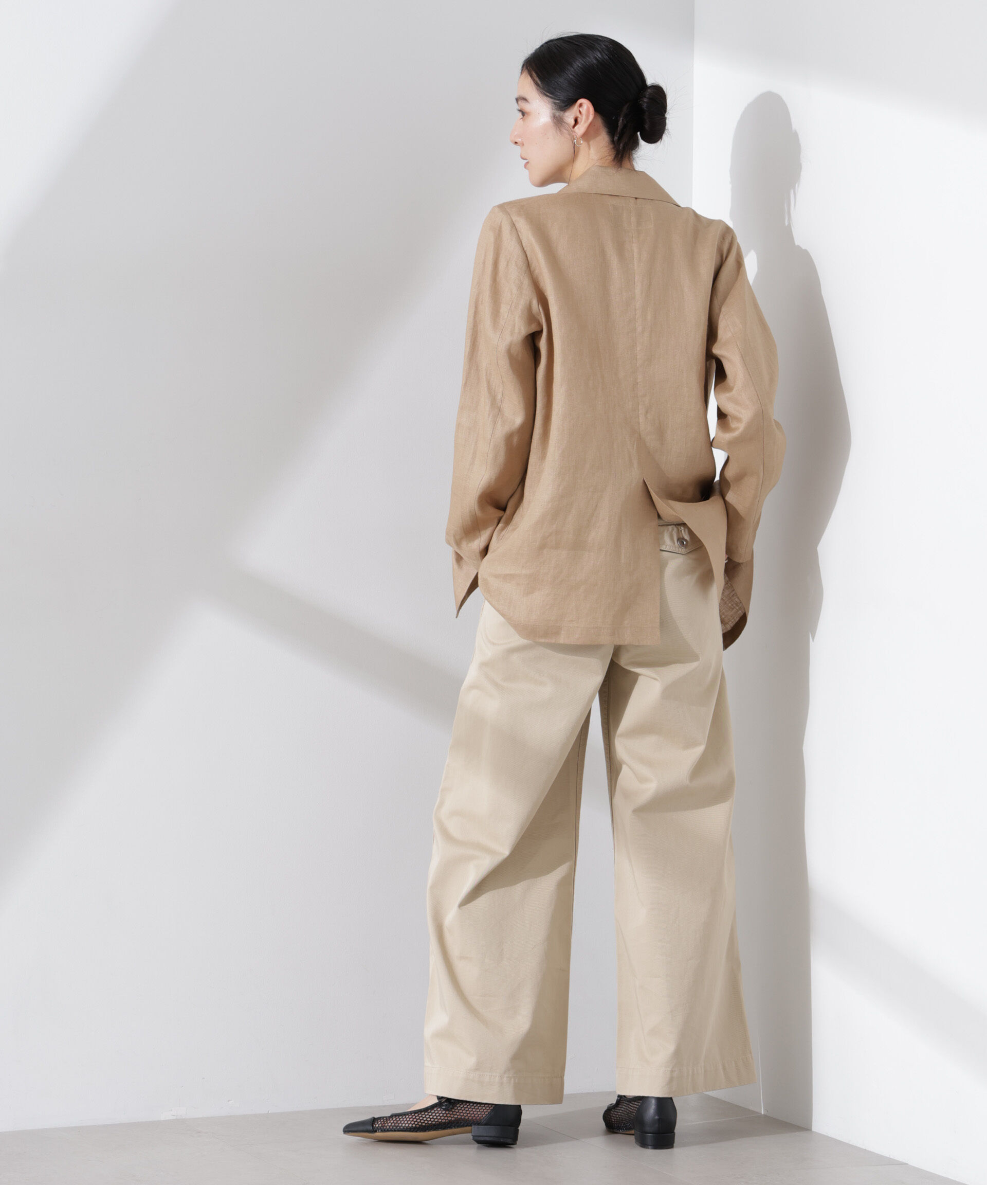 nano･universe「ヨーロピアンフラックス シアージャケット（セットアップ可）」|テーラードジャケット|