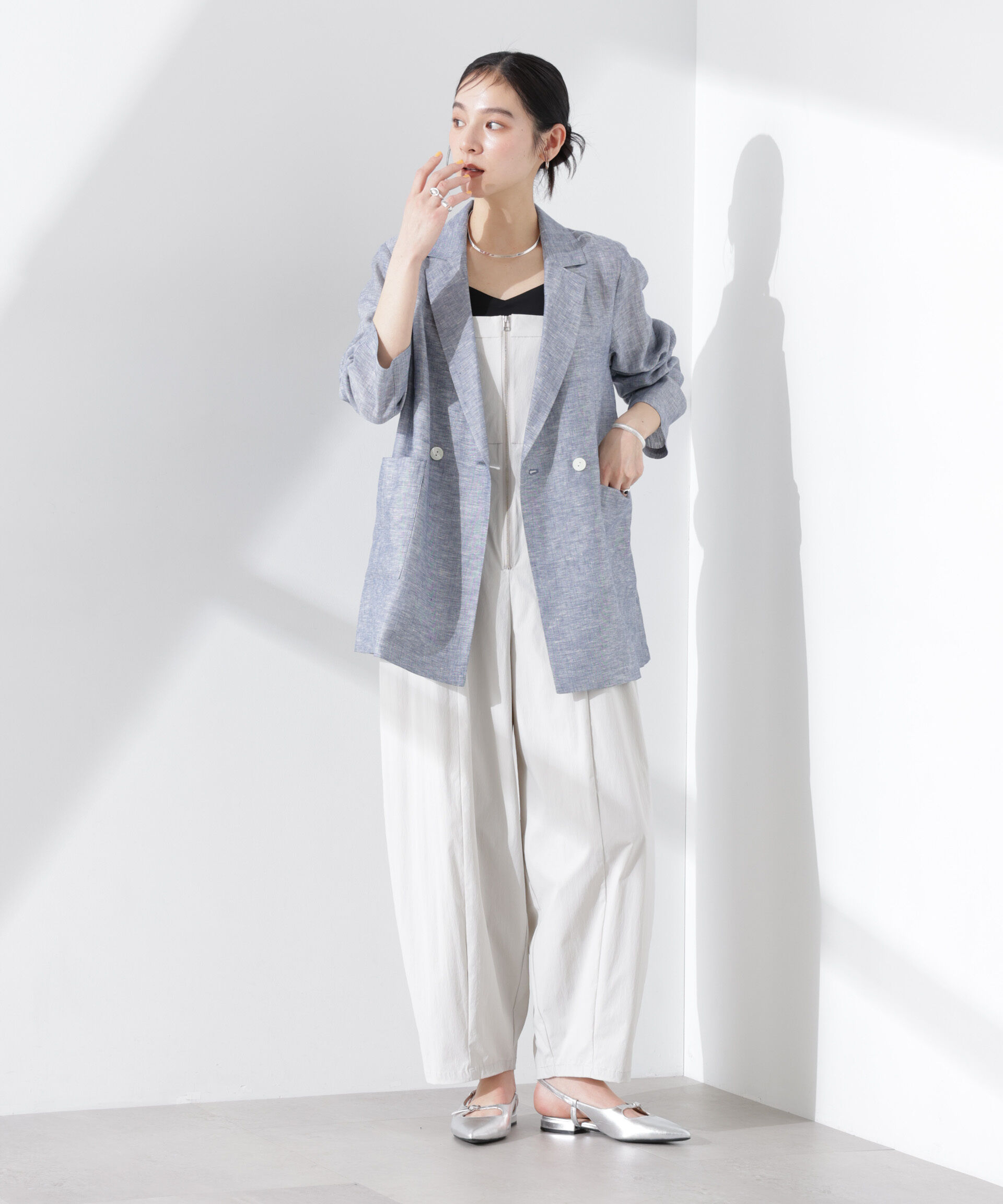 nano･universe「ヨーロピアンフラックス シアージャケット（セットアップ可）」|テーラードジャケット|