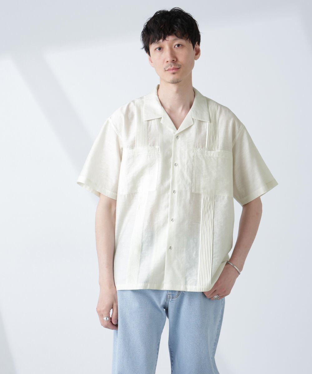 nano･universe「オープンカラーキューバシャツ」|シャツ・ブラウス|