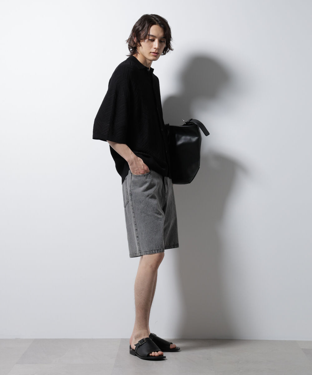 nano･universe「ハイゲージ ヘリンボーンニットシャツ」|ニット・セーター|