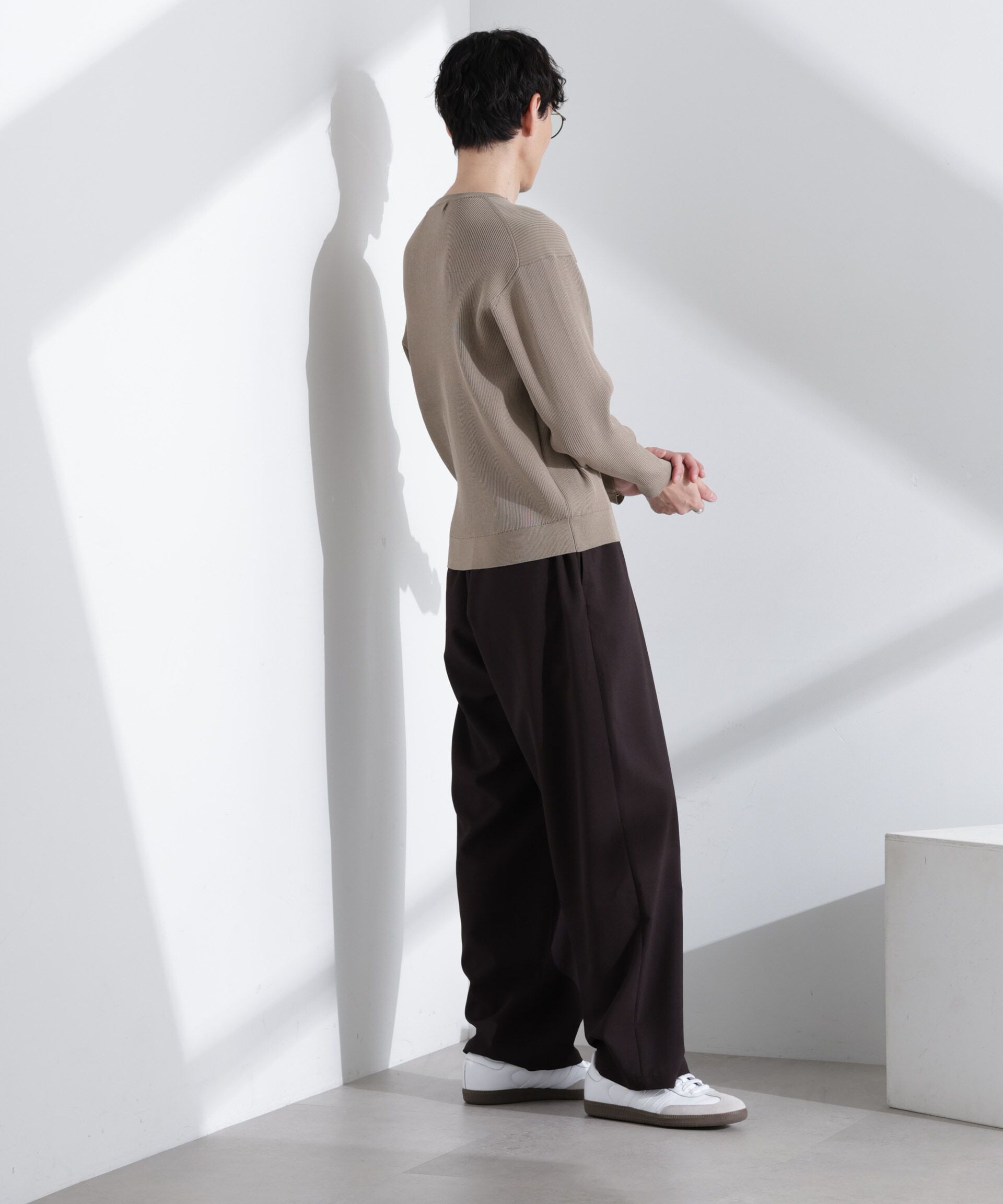  「CICAドライタッチ リブクルーネックニット」|ニット・セーター|