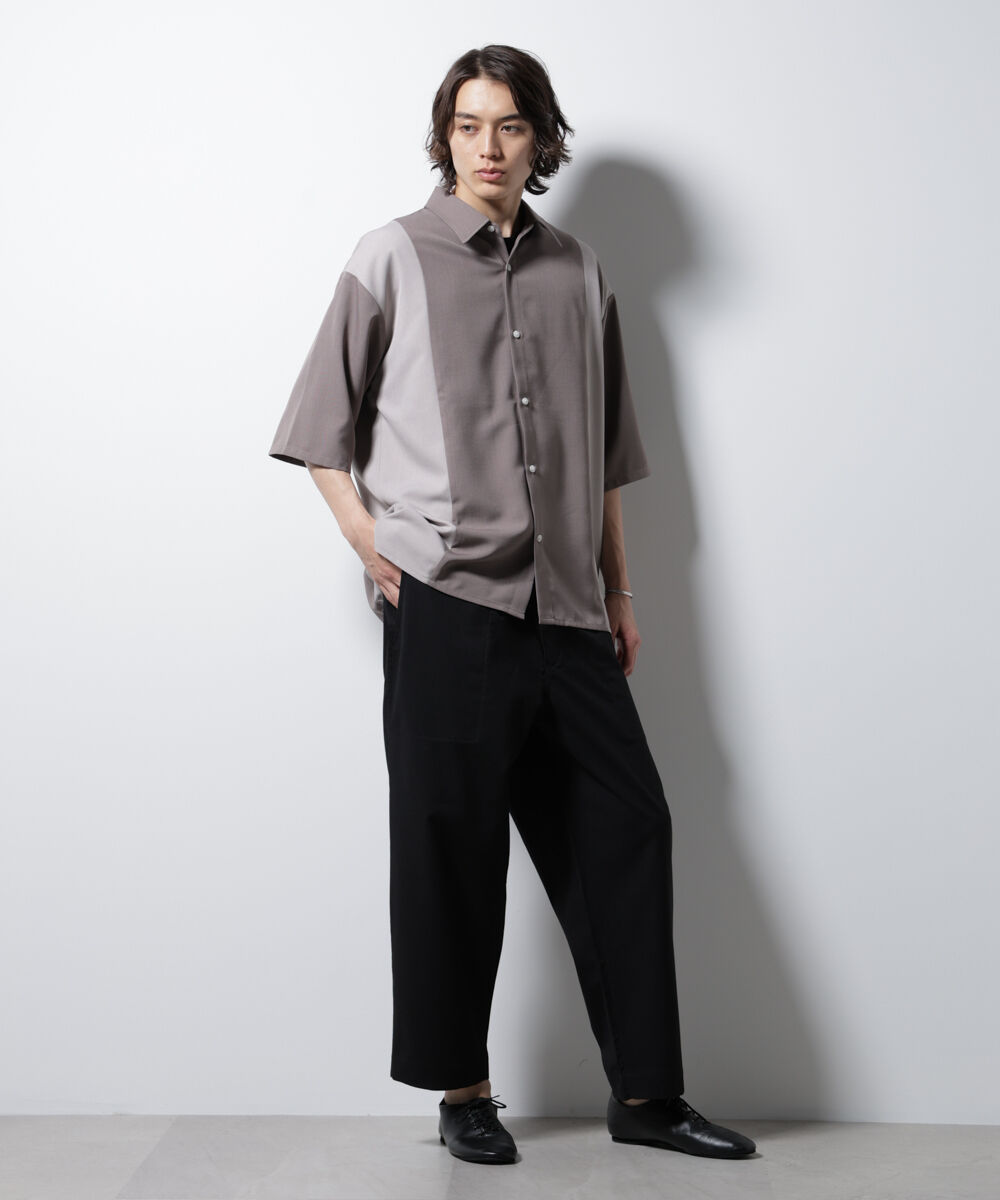 nano･universe「パネル切替バイカラーシャツ」|シャツ・ブラウス|