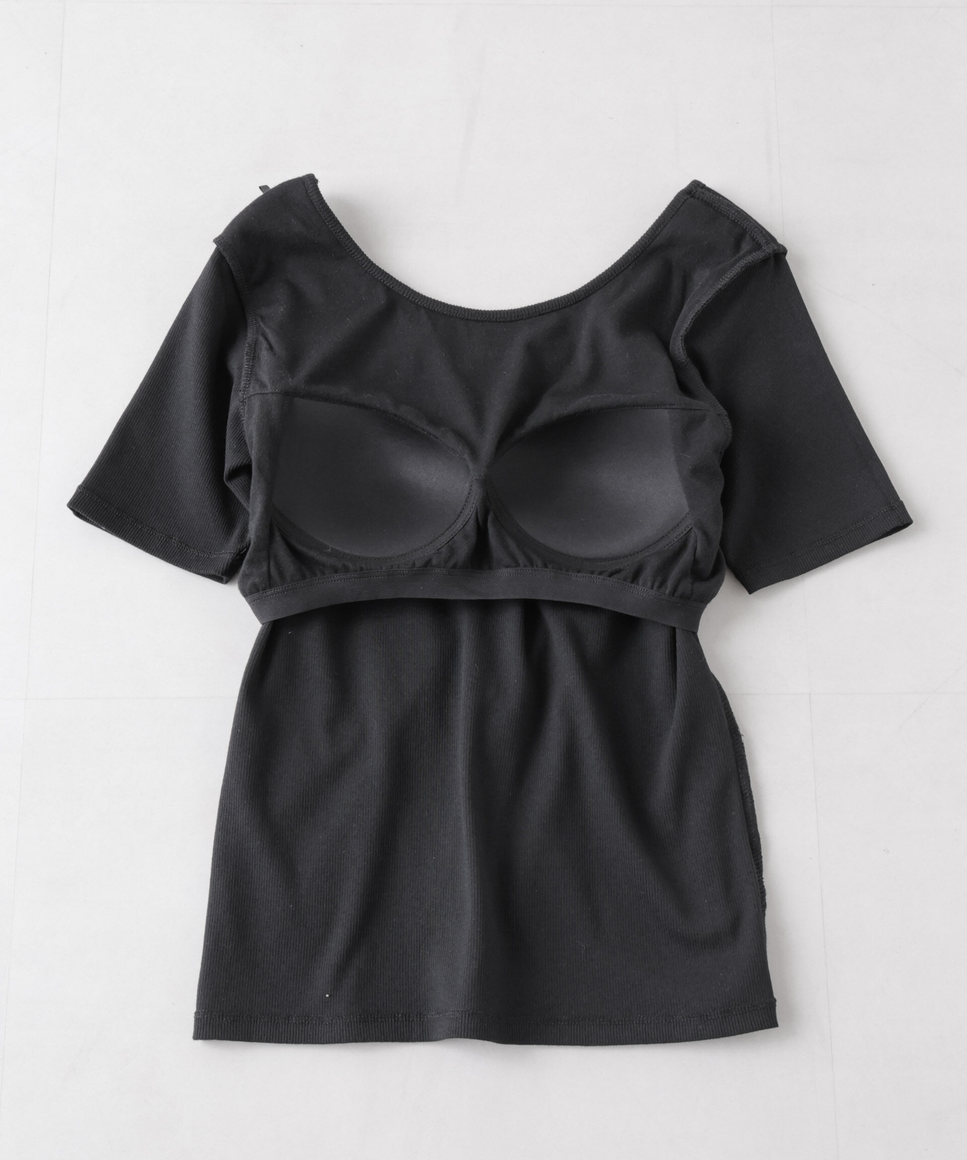 nano･universe「抗菌防臭・接触冷感機能 カップ付きクルーネックトップス」|Tシャツ・カットソー|