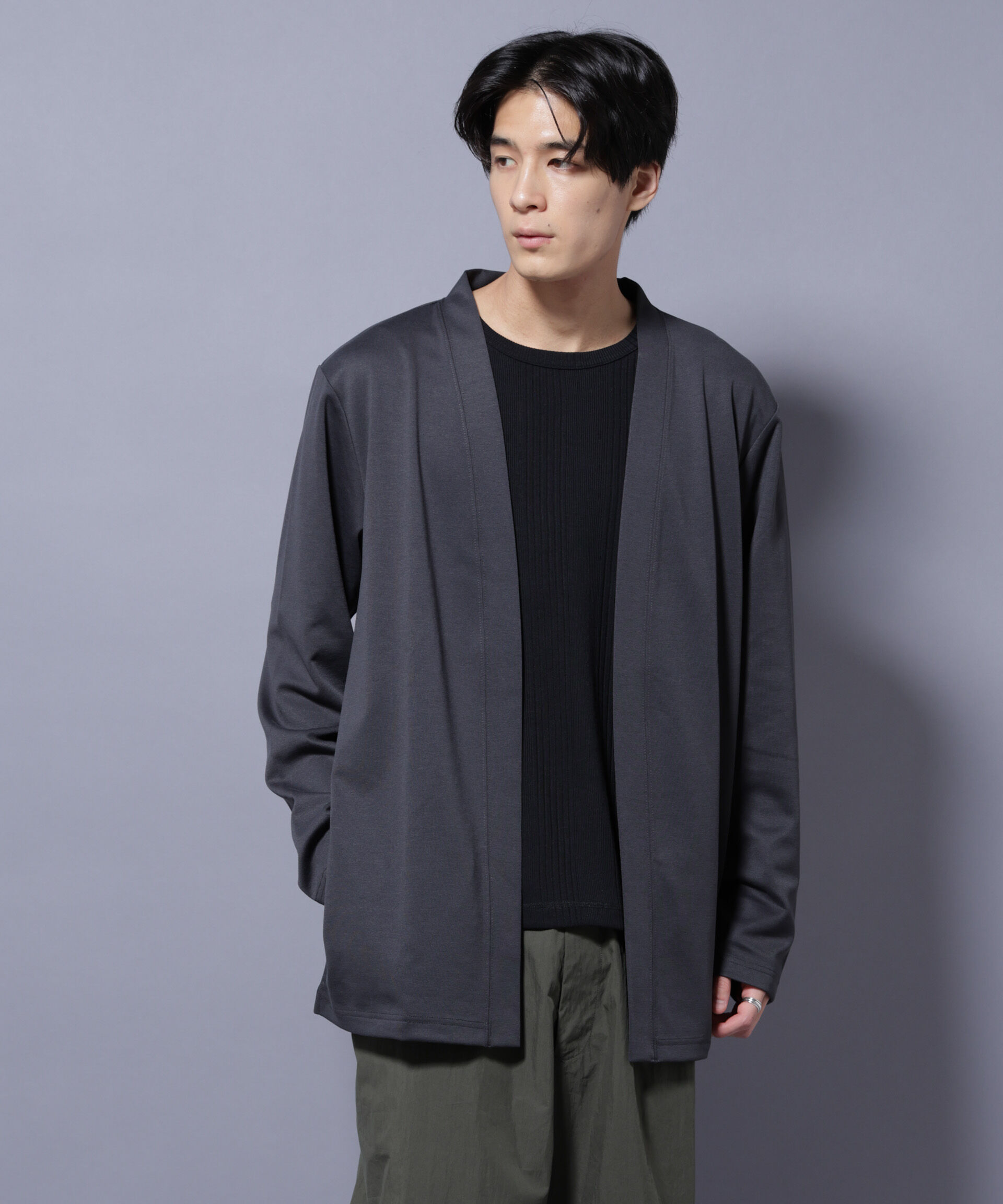 nano･universe「ダブルジャージー着流しカーディガン」|Tシャツ・カットソー|