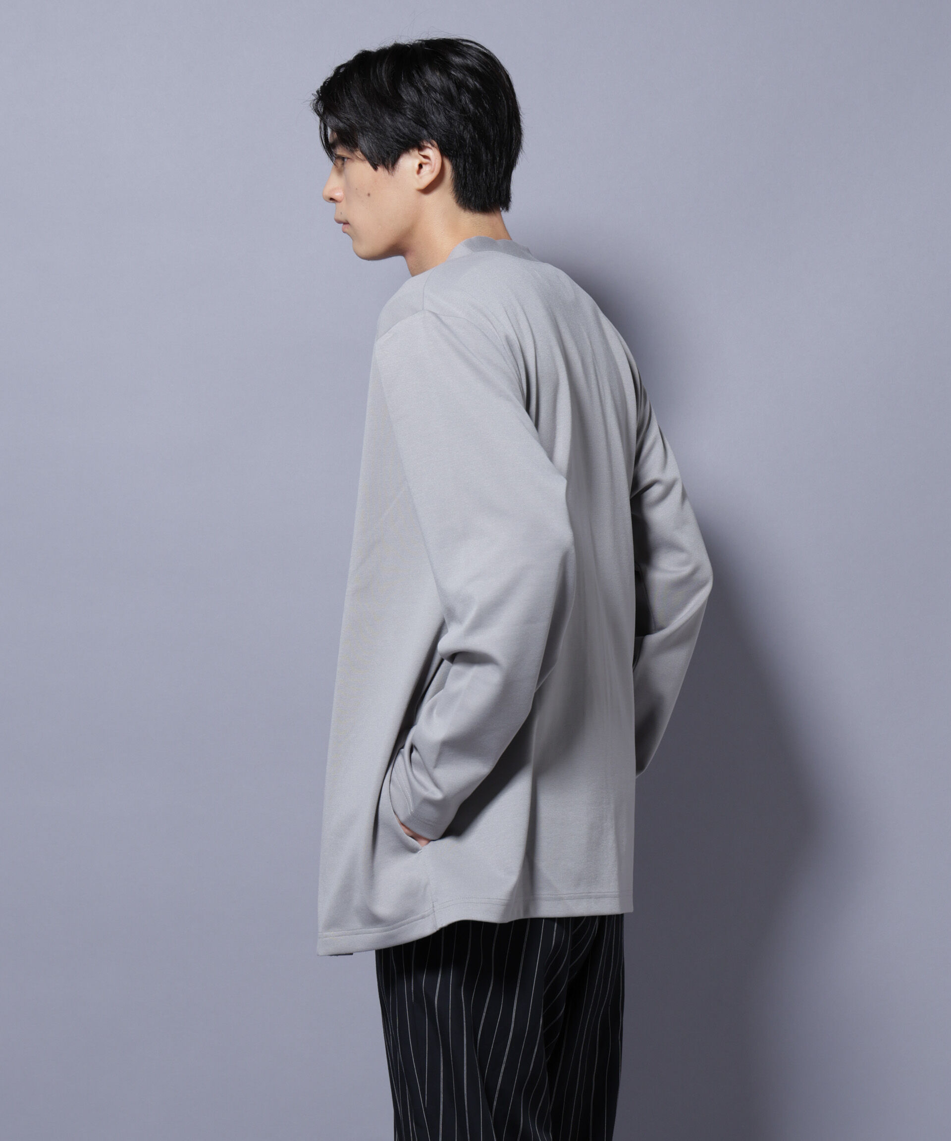 nano･universe「ダブルジャージー着流しカーディガン」|Tシャツ・カットソー|