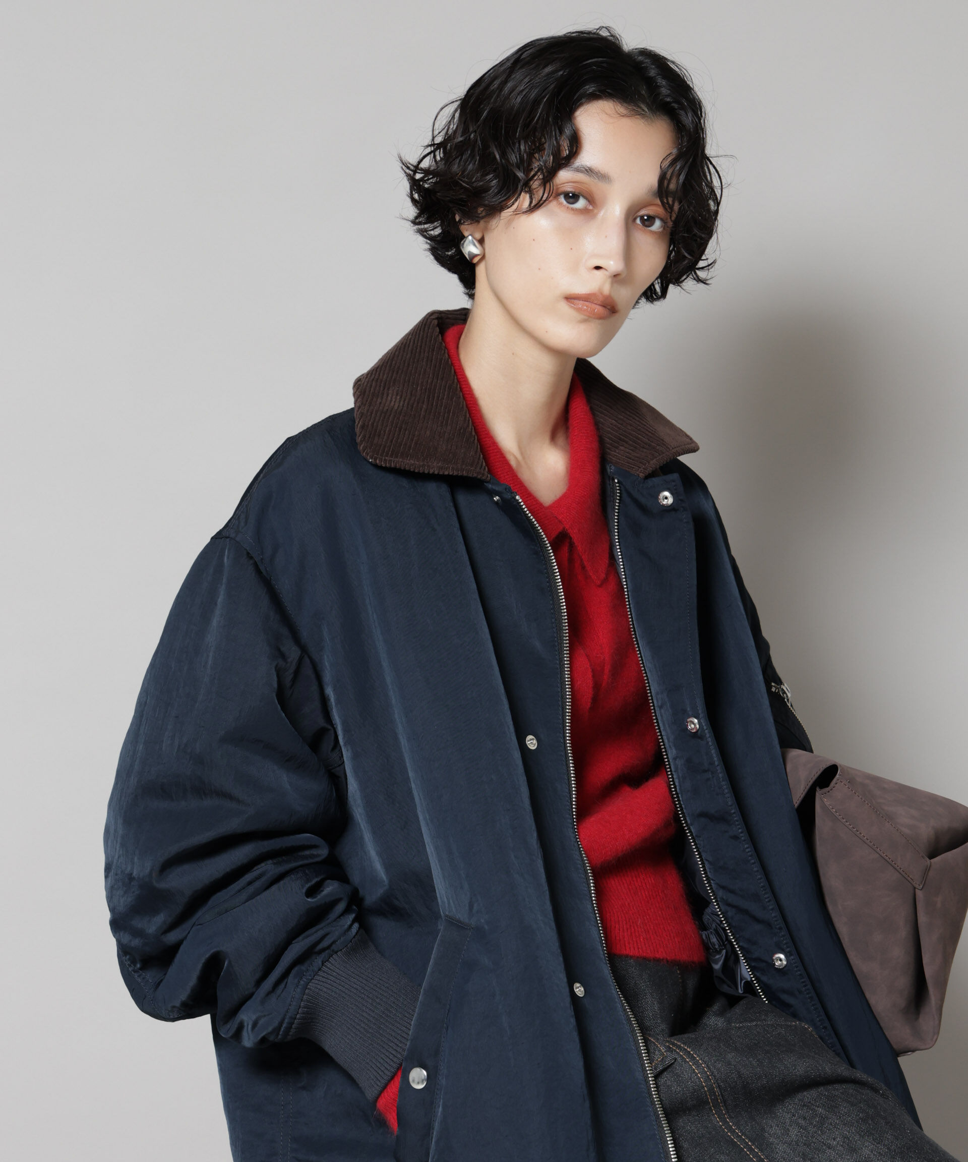 nano･universe「「STEVELOUR」「西川ダウン(R)」ミリタリーロングコート」|ダウン|