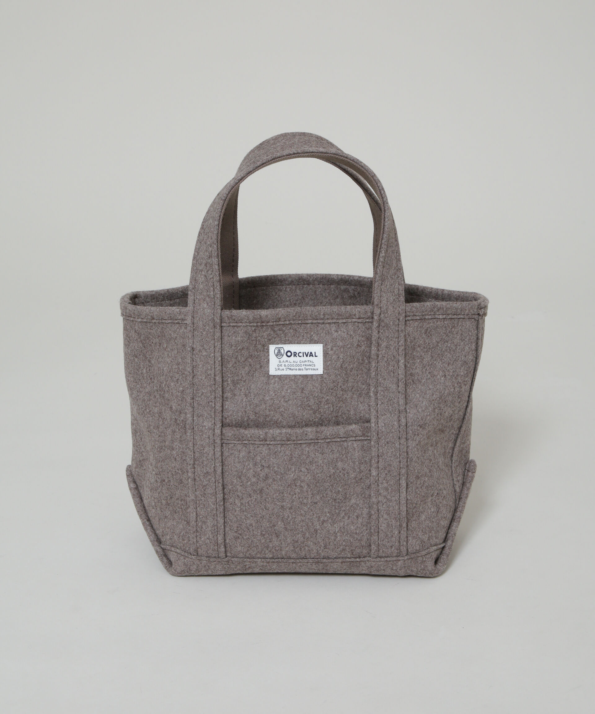 nano･universe「ORCIVAL/HEAVY MELTON TOTE BAG SMALL」|ショルダー・メッセンジャー|ベージュ