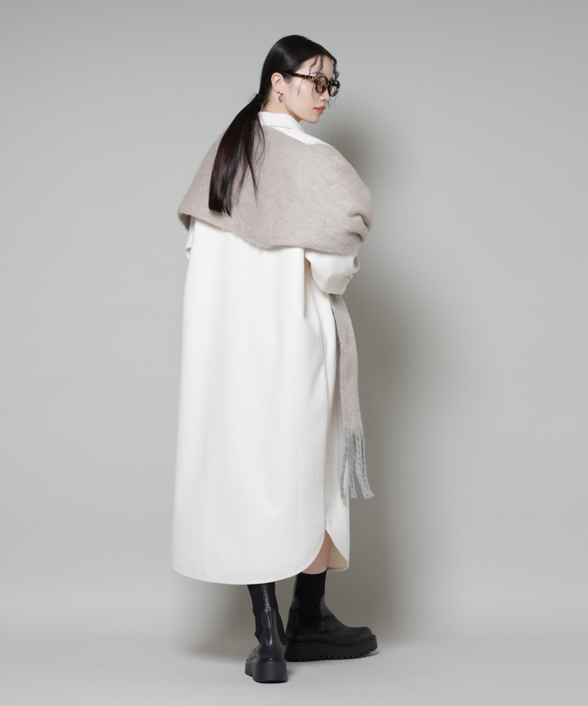 nano･universe「ソフトメルトンジャージーハーフジップワンピース」|ワンピース|