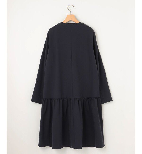 組曲「【KUMIKYOKU NAVY】ダブルクロスストレッチ ノーカラーコート」|ノーカラージャケット|