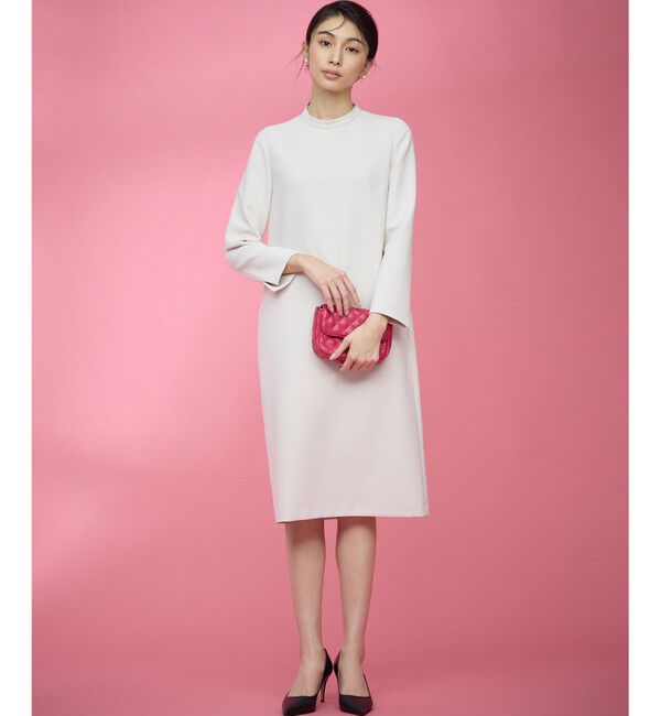 組曲「【KUMIKYOKU NAVY】コンフォータブルドレープ レース襟ワンピース」|ワンピース|