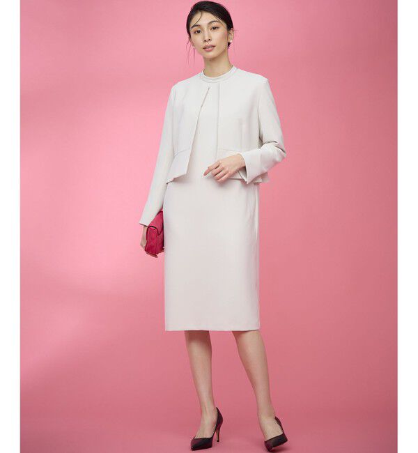 組曲「【KUMIKYOKU NAVY】コンフォータブルドレープ レース襟ワンピース」|ワンピース|