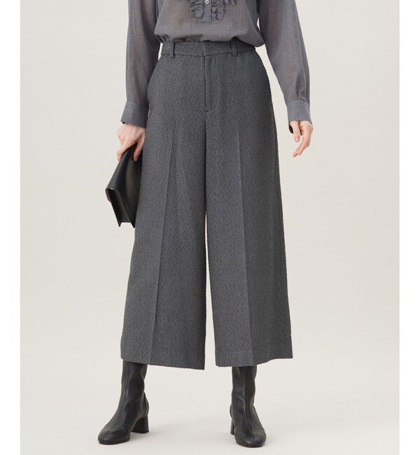 自由区「ブライトリングツイードクロップド パンツ」|その他|スレート