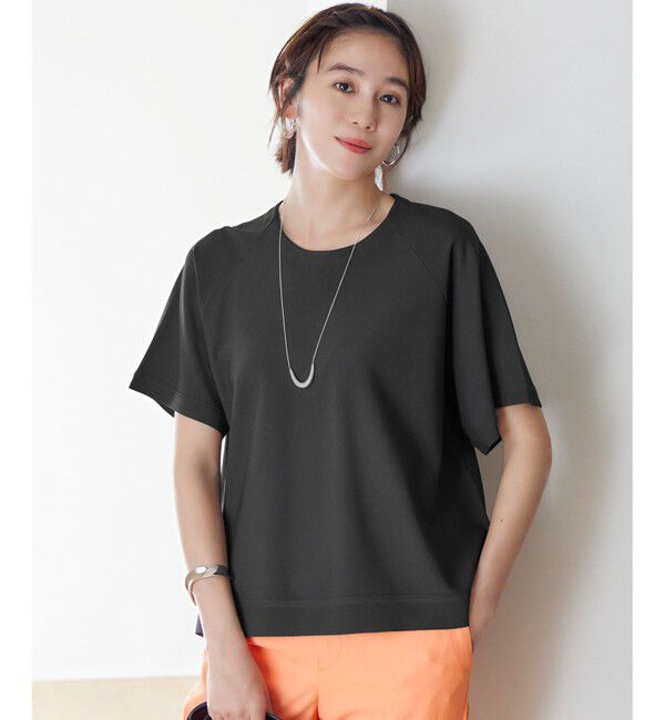 自由区「【接触冷感・UVカット・洗える】クレープストレッチAライン ニット」|ニット・セーター|バーント