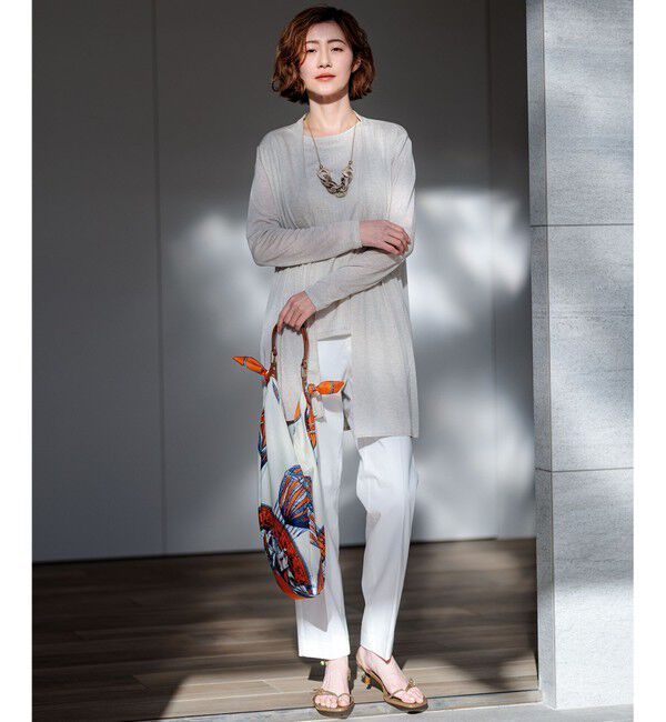 23区「【UVケア/接触冷感】マルチ機能 シアー ロング カーディガン」|カーディガン|