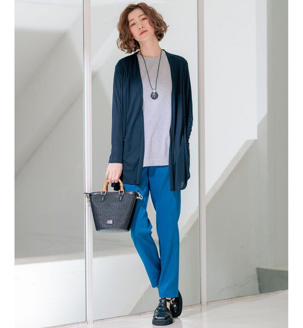 23区「【UVケア/接触冷感】マルチ機能 シアー ロング カーディガン」|カーディガン|