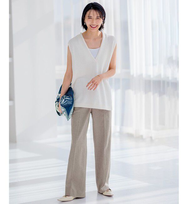 23区「【Oggi6月号掲載/新色追加】オーガニック コットンリブ タンクトップ」|タンクトップ|