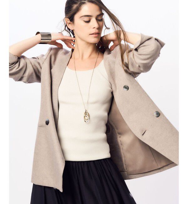 23区「【Oggi6月号掲載/新色追加】オーガニック コットンリブ タンクトップ」|タンクトップ|