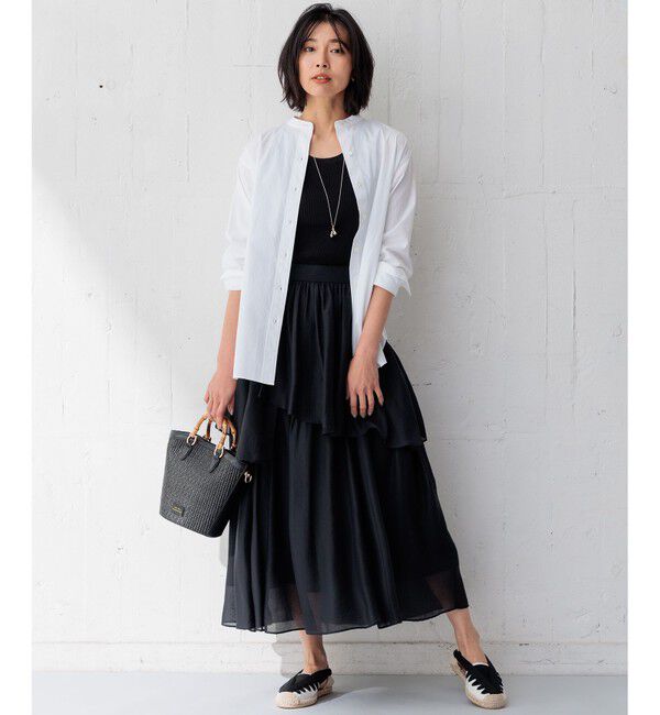 23区「【Oggi6月号掲載/新色追加】オーガニック コットンリブ タンクトップ」|タンクトップ|