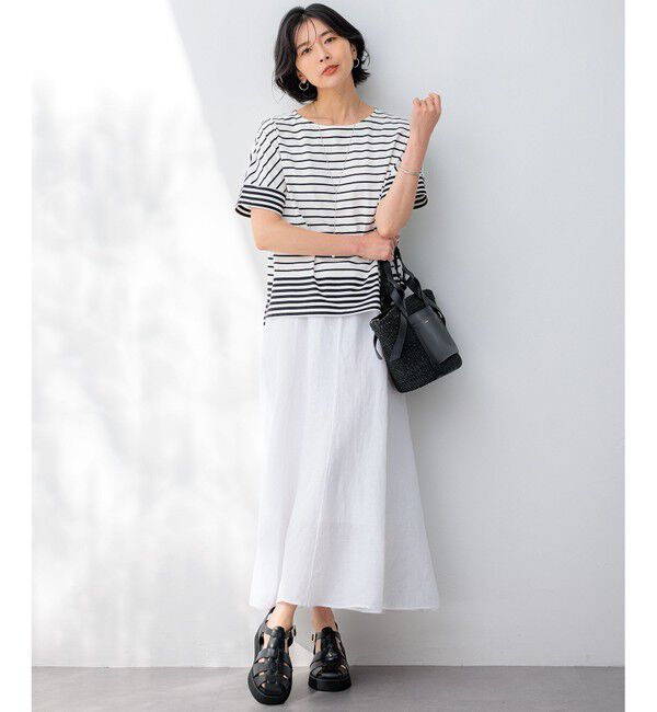 23区「【洗える】LIBECOリネン フレアスカート」|スカート|