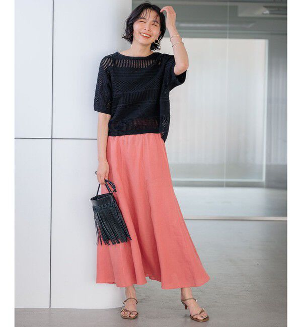 23区「【洗える】LIBECOリネン フレアスカート」|スカート|