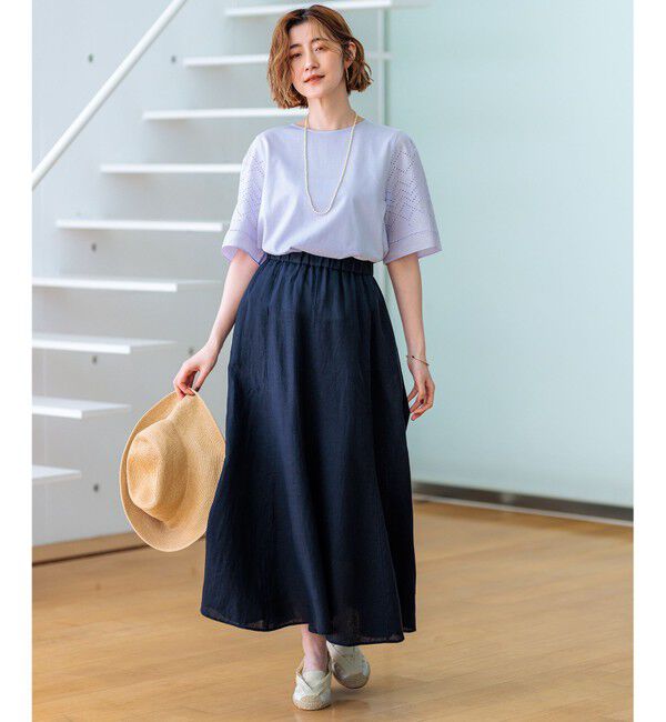 23区「【洗える】LIBECOリネン フレアスカート」|スカート|