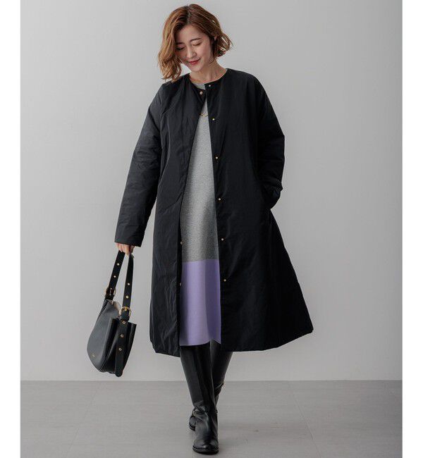 23区「【撥水加工】中綿 パデット ドルマンコート」|ダウン|