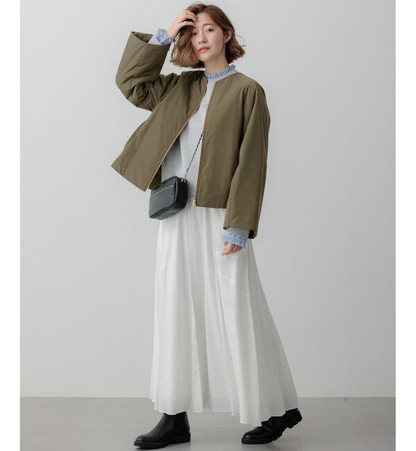 23区「【23区&times;Oggiコラボ /撥水加工】中綿 パディングタフタ ジャケット」|ダウン|