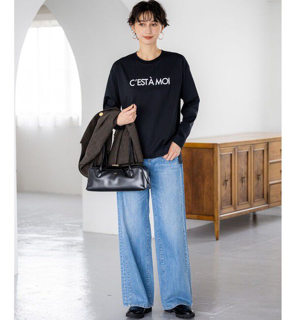 23区「【RED CARD TOKYO&times;23区/VERY3月号掲載】デニム ライン ワイドパンツ」|デニム|