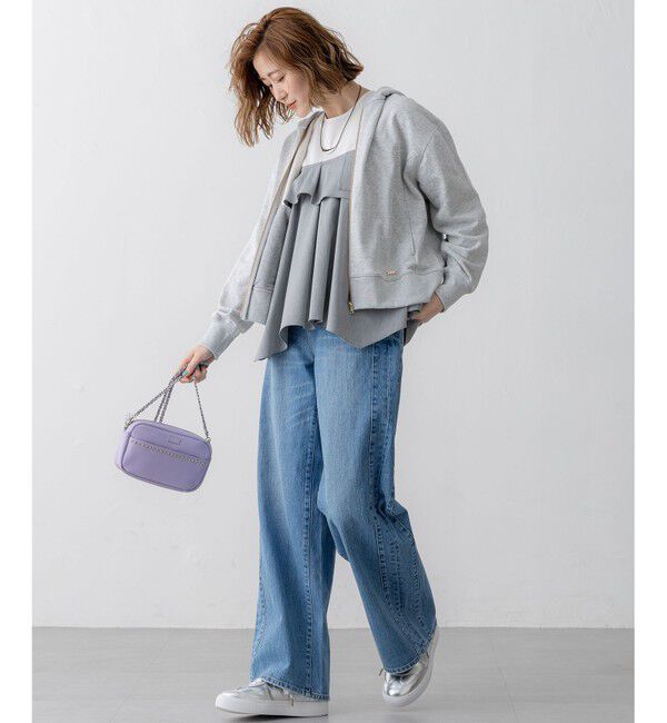 23区「【RED CARD TOKYO&times;23区/VERY3月号掲載】デニム ライン ワイドパンツ」|デニム|