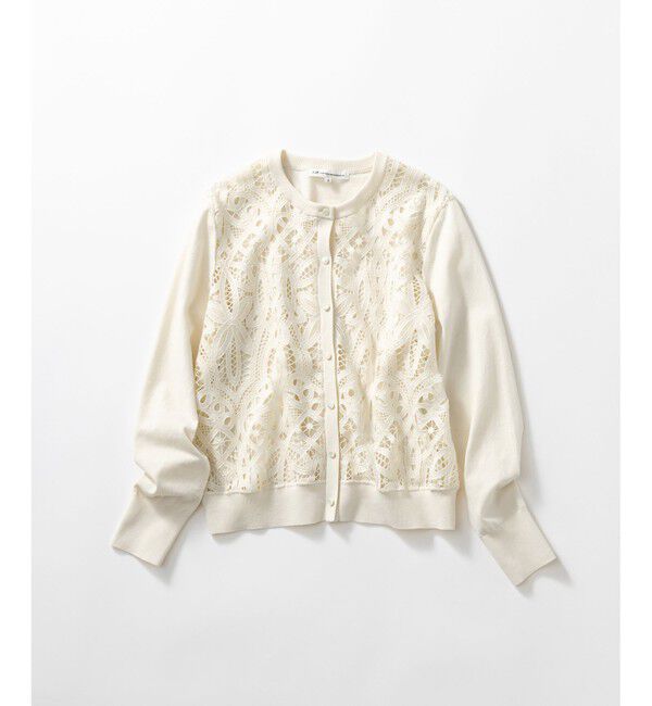 23区「【洗える】エンブロイダリーレース カーディガン」|カーディガン|