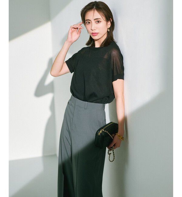 23区「【洗える】シャイニーシアー ドルマン ニット」|ニット・セーター|