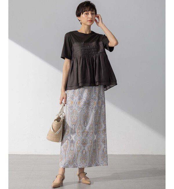 23区「【WEB&一部店舗限定カラーあり】オーガンジービスチェコンビ カットソー」|Tシャツ・カットソー|