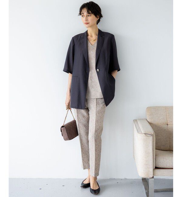 23区「【一部店舗限定/洗える】リネンライクジャカード セットアップ」|スーツ|