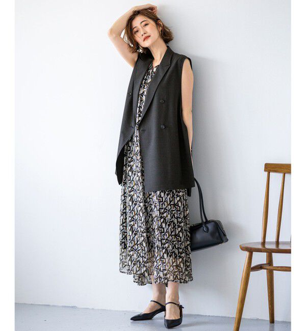 23区「【洗える】Ratti アブストラクトプリント ワンピース」|ワンピース|