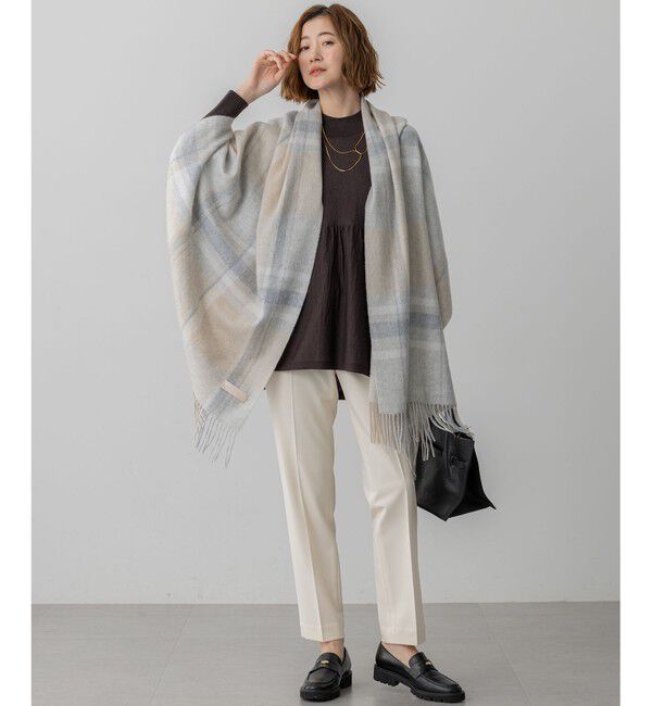 23区「【洗える】ウールギャザー ドルマンスリーブ ニット」|ニット・セーター|