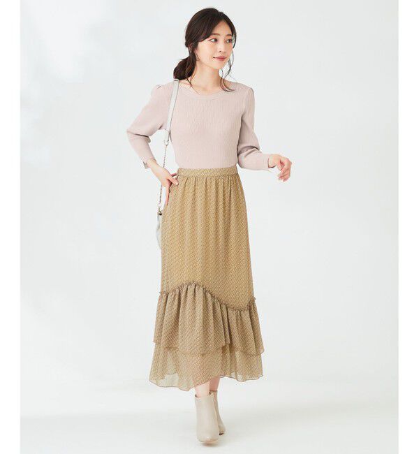 any SiS「【洗える】ティアードプリント スカート」|スカート|