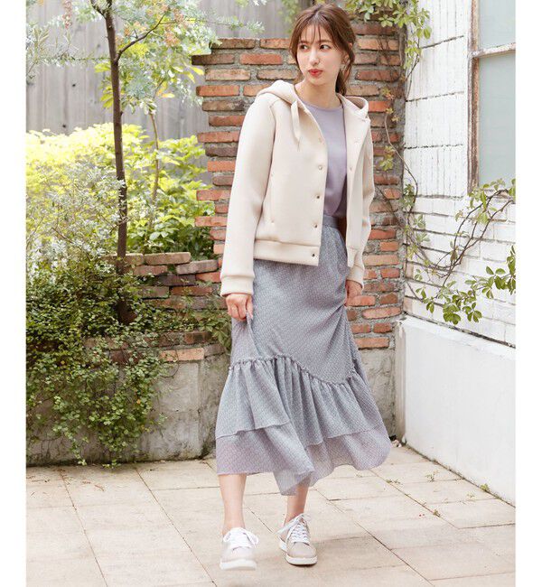 any SiS「【洗える】ティアードプリント スカート」|スカート|