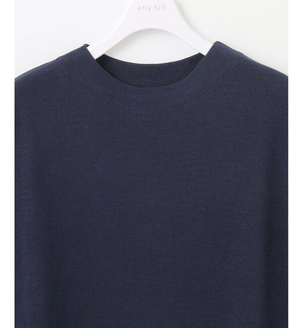 any SiS「【洗える】フレンチスリーブシャツテール ニット」|ニット・セーター|