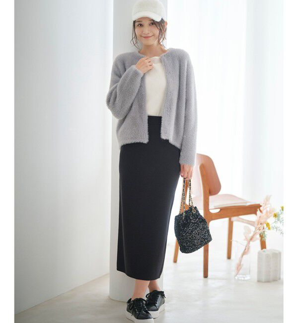 any SiS「【洗える】チュールベロア プルオーバー」|Tシャツ・カットソー|