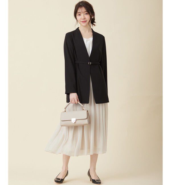 any SiS「【洗える】セレモニースリットスリーブ ジャケット」|ノーカラージャケット|
