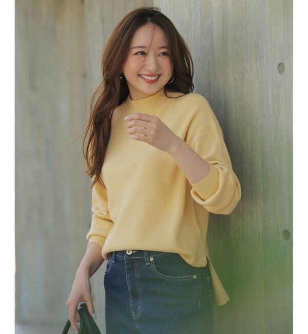 ANY SIS「CICA加工 ビューティ畔ボトルネック ニット」|ニット・セーター|