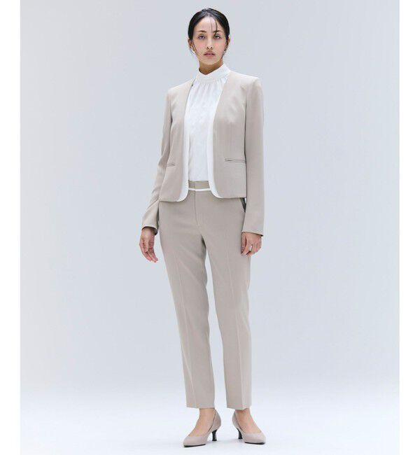 BEIGE,「【洗える・VERY NaVY 11月号掲載】CINDY / ダブルカラージャケット」|ノーカラージャケット|