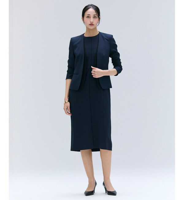 BEIGE,「【洗える・VERY NaVY 11月号掲載】CINDY / ダブルカラージャケット」|ノーカラージャケット|