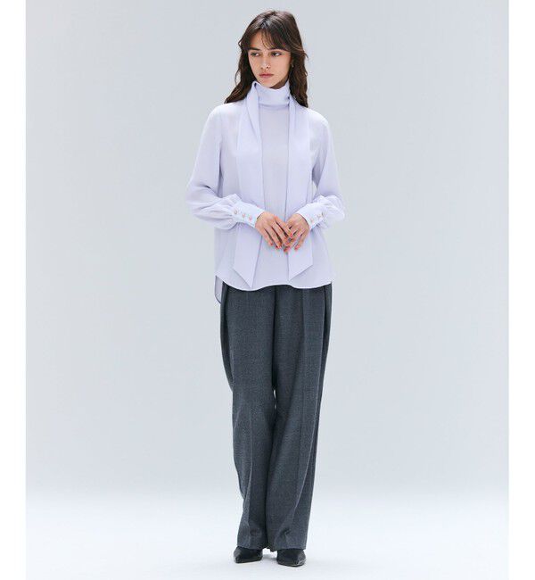 BEIGE,「【洗える】STOW / パフスリーブボウタイブラウス」|シャツ・ブラウス|