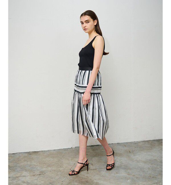 Grace Class「マルチシアーストライプスカート」|スカート|ブラック