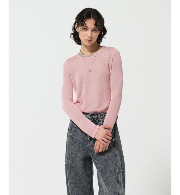 Diagram「シアークルーニットトップ」|ニット・セーター|ピンク